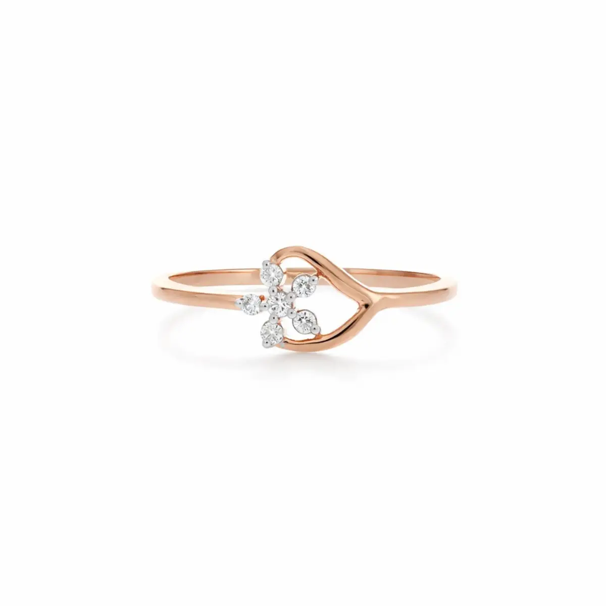 0.05 CT NATURAL DIAMOND WOMENS RING 18K GOLD